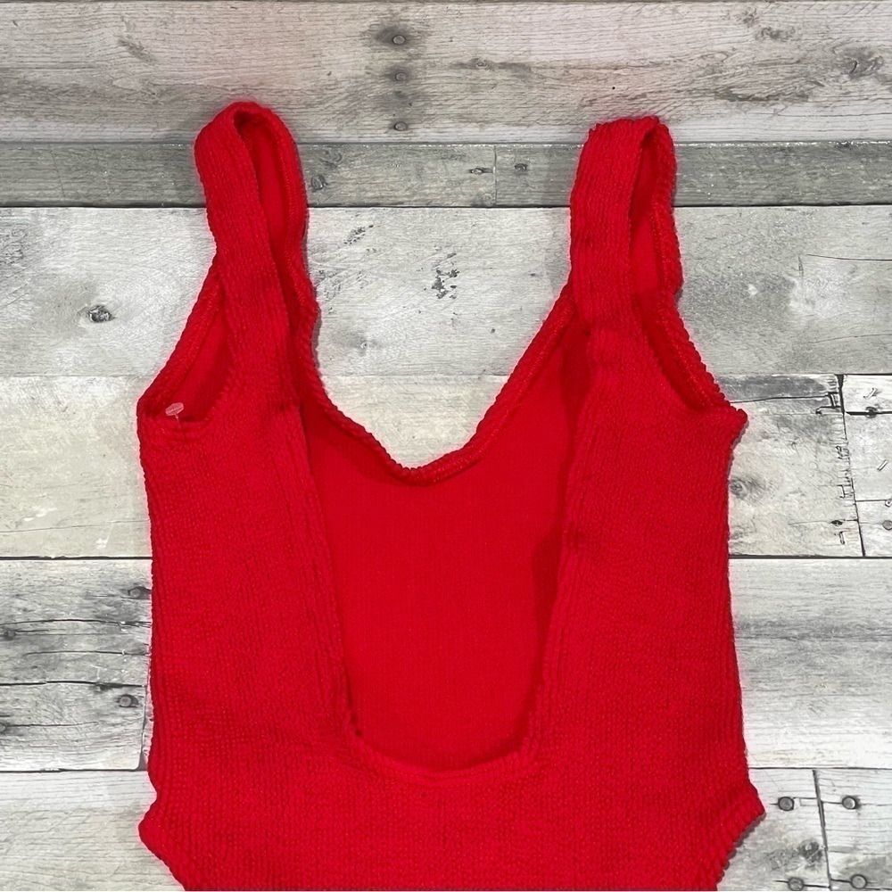 NWOT BOND-EYE THE MARA RIBBED ONE PIECE SWIMSUIT - RED - O/S - Picture 8 of 13